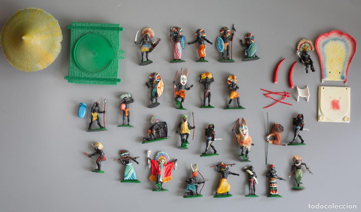 Figuras de goma y PVC: FIGURA AFRICANOS NEGROS AFRICA KAKUANAS SAFARI PECH (COPIAS)