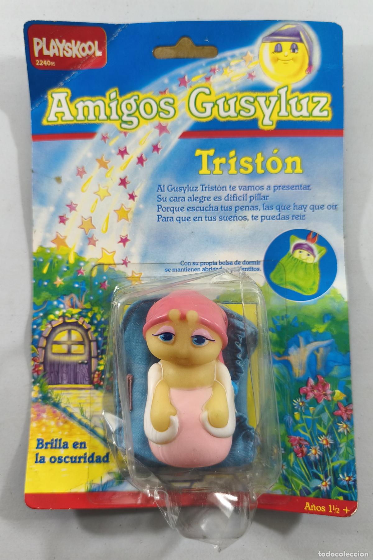 Figuras de goma y PVC: AMIGOS GUSYLUZ, TRISTON DE PLAYSKOOL, A&Ntilde;O 1986, EN BLISTER. CC