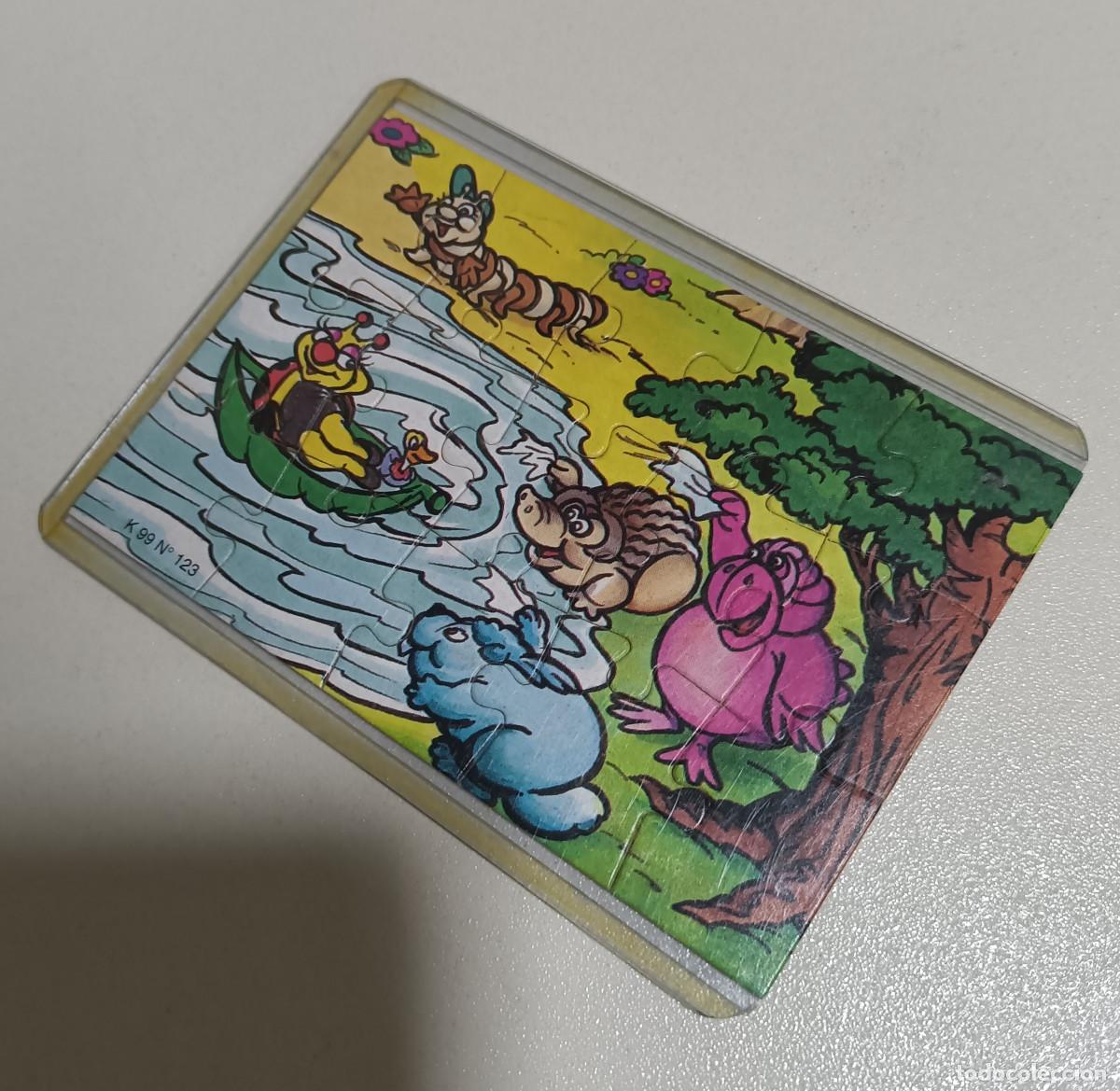 Figuras de goma Kinder: puzzle kinder antiguo puzle rompecabezas k99 123 erizo pajaro gusano insecto funda bpz papel