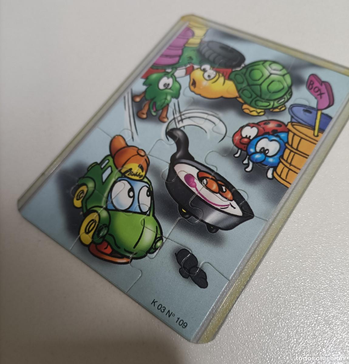 Figuras de goma Kinder: puzzle kinder antiguo puzle rompecabezas k03 109 coche sarten tortuga