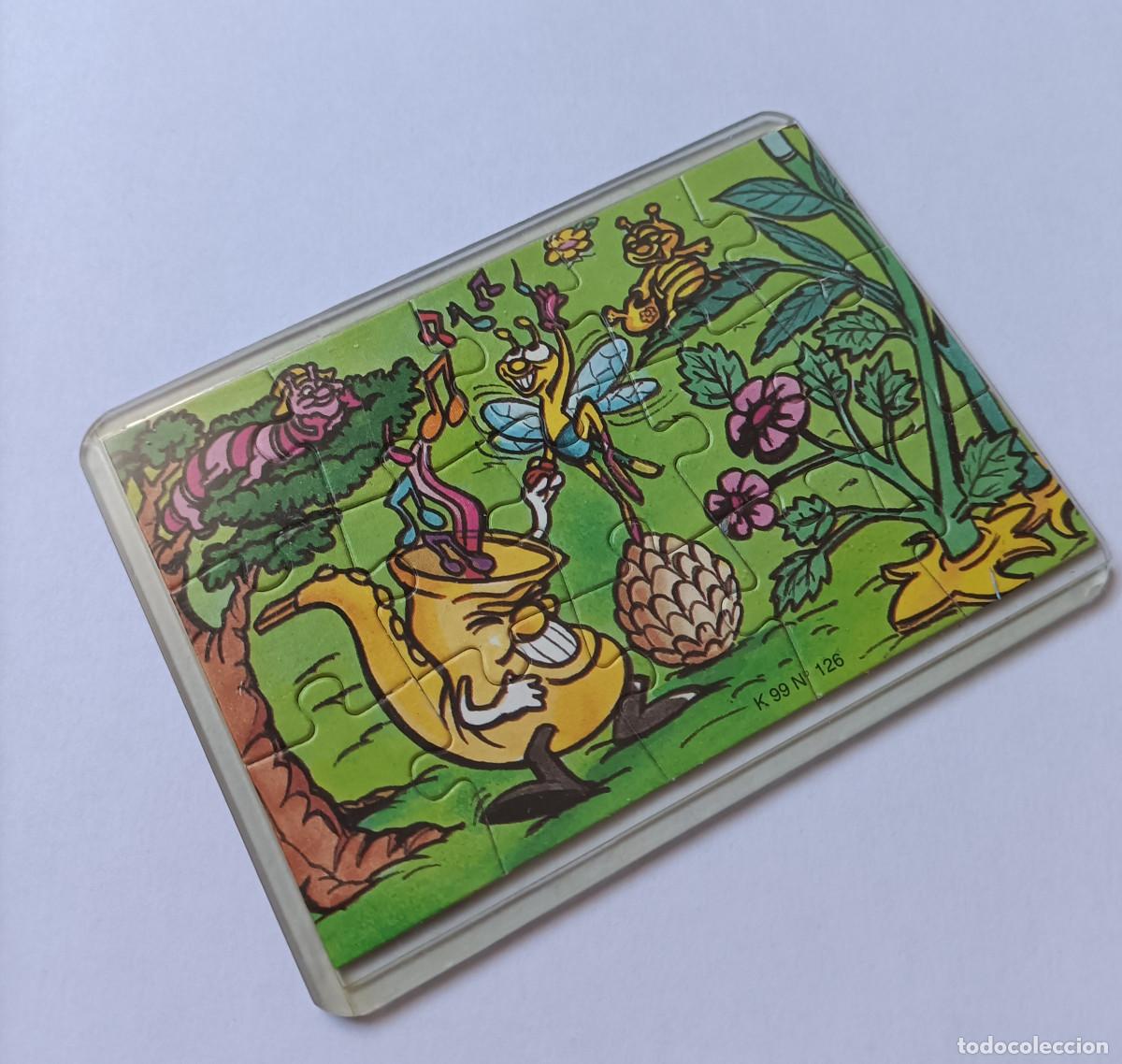 Figuras de goma Kinder: puzzle kinder antiguo puzle rompecabezas k99 99 126 saxofon libelula gusanito gusano