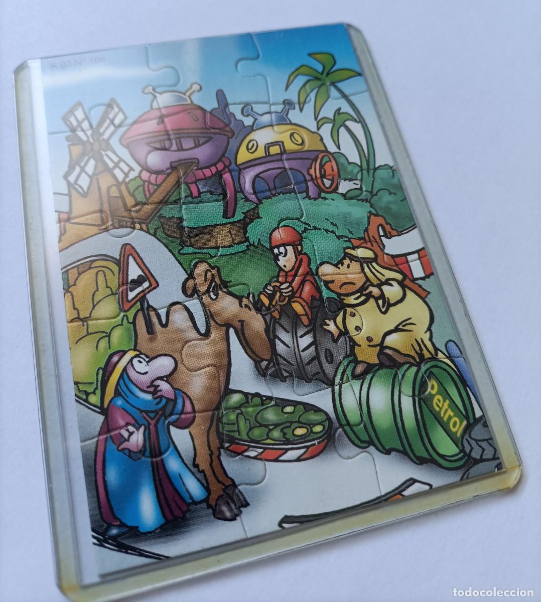Figuras de goma Kinder: puzzle kinder antiguo puzle rompecabezas k03 106 funda bpz papel 03 jeques arabes camello molino