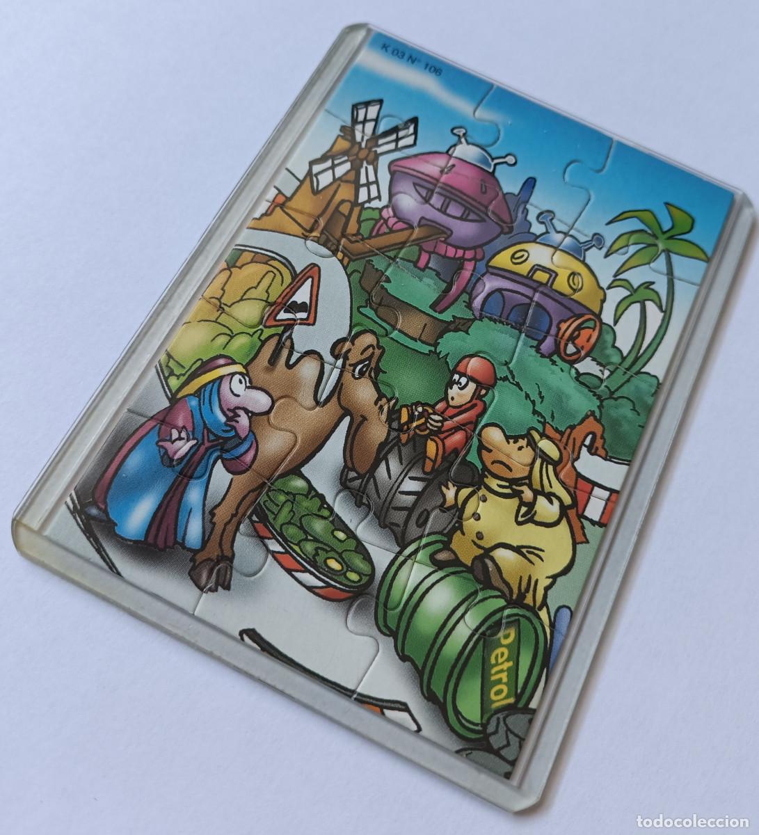 Figuras de goma Kinder: puzzle kinder antiguo puzle rompecabezas k03 106 funda bpz papel 03 jeques arabes camello molino