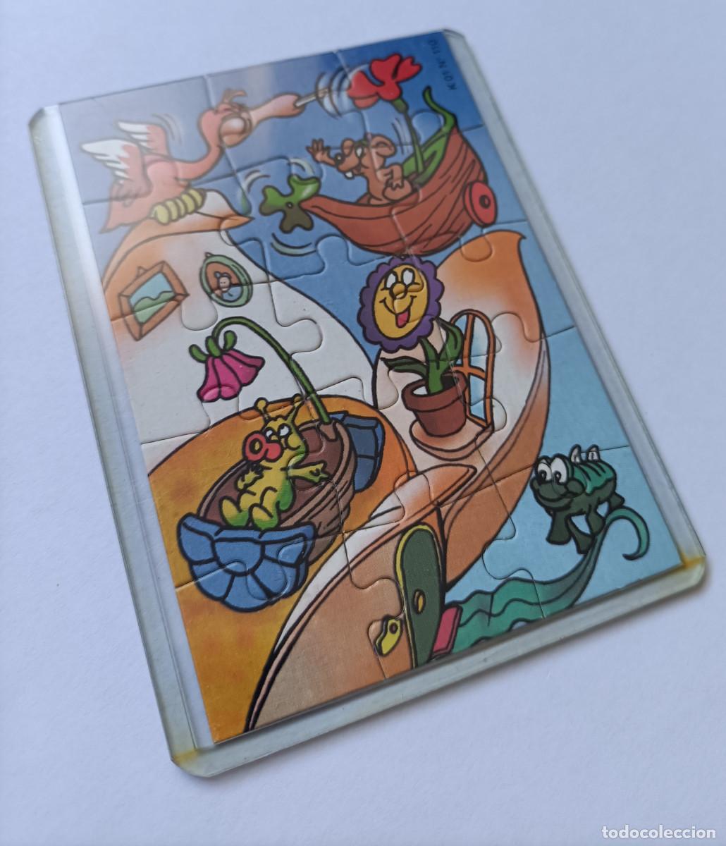 Figuras de goma Kinder: puzzle kinder antiguo puzle rompecabezas k01 01 110 funda bicho cuna planta maceta