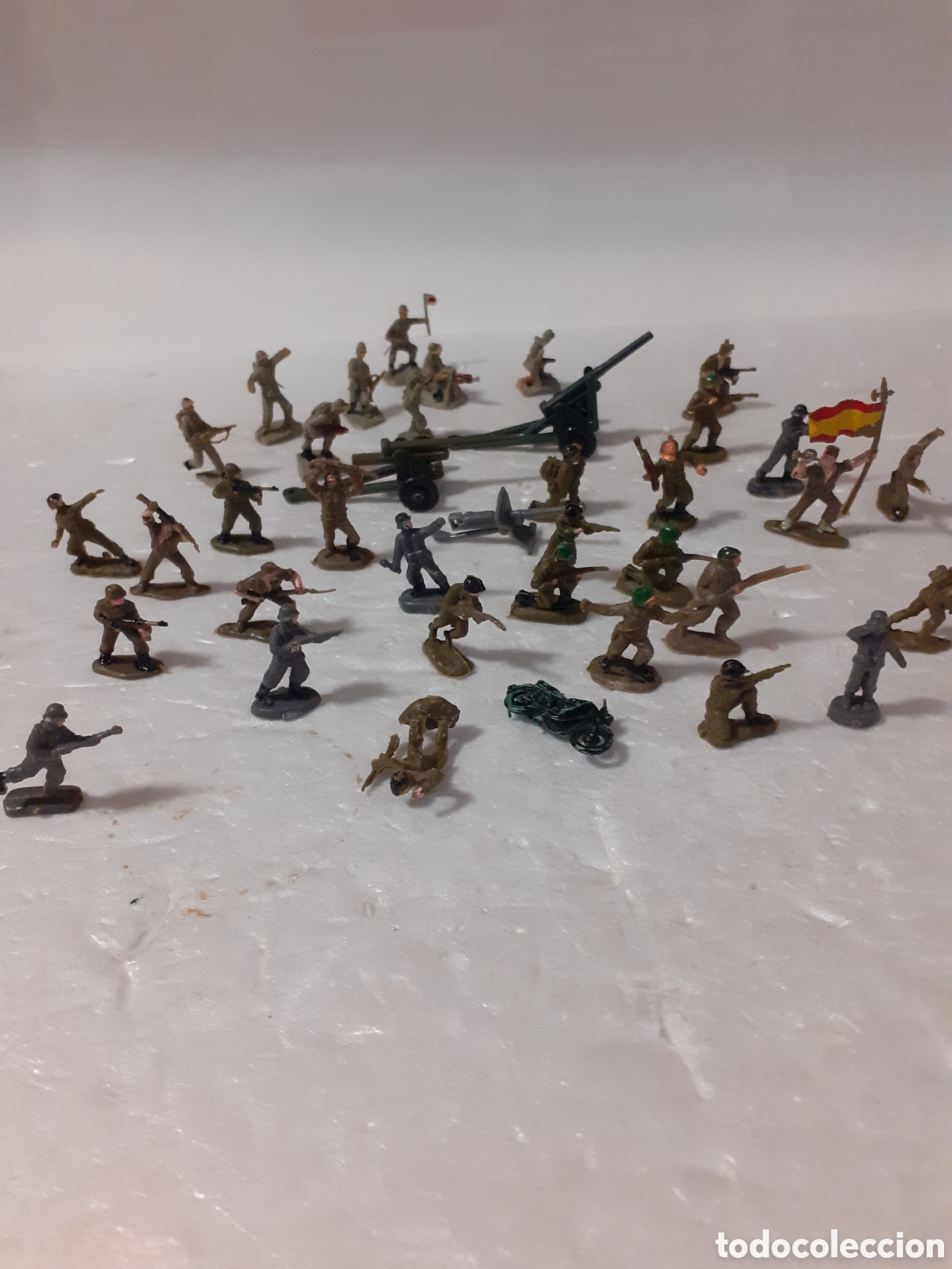Figuras de goma y PVC: EKO LOTE SOLDADOS VARIOS EJERCITOS JAPONESES,ESPA&Ntilde;OLES AMERICANOS ORIGINAL