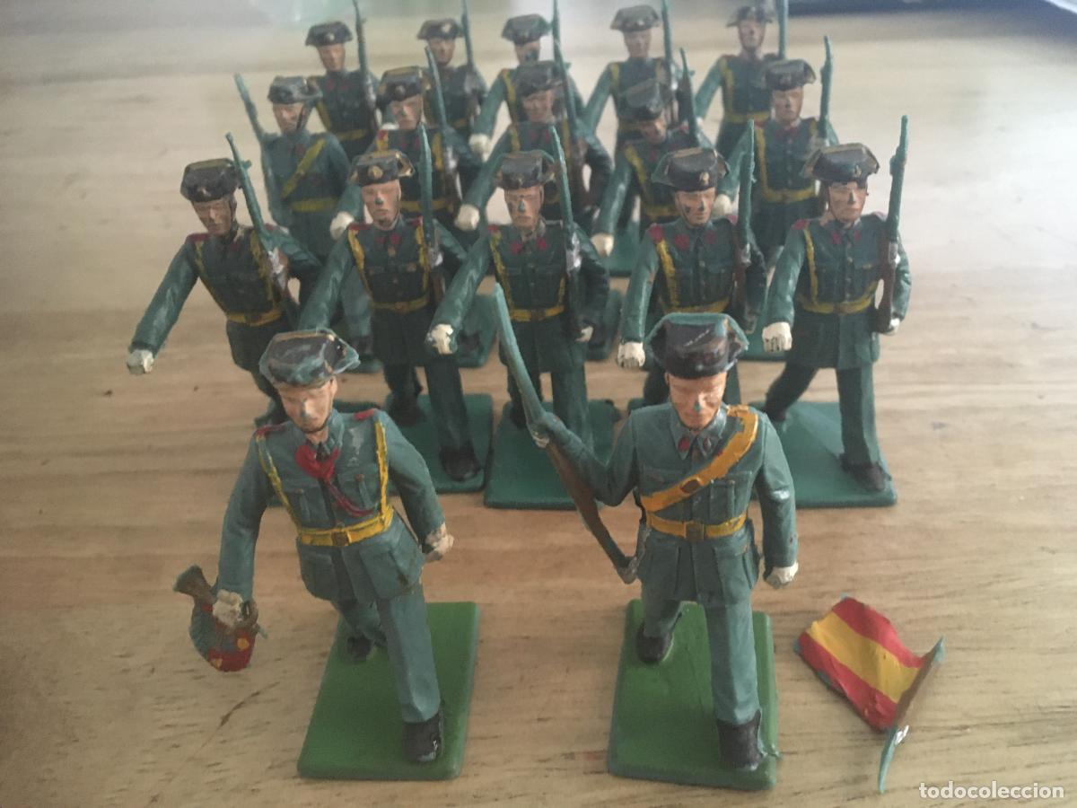 Figuras de goma y PVC: reamsa desfile guardia civil lote 17 figuras originales de plastico tipo comansi jecsan pech