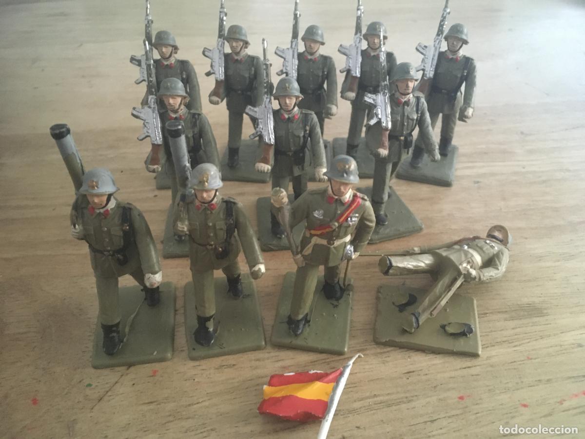Figuras de goma y PVC: reamsa desfile infanteria lote 12 figuras originales de plastico tipo comansi jecsan pech