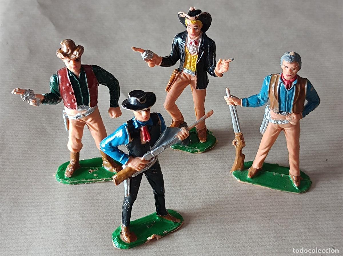 Figuras de goma y PVC: FIGURAS DE PL&Aacute;STICO VAQUEROS BONANZA LA PONDEROSA COMANSI