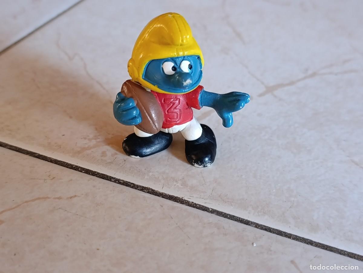 Figuras de goma y PVC: Pitufo f&uacute;tbol americano Schleich Peyo ref. 20132