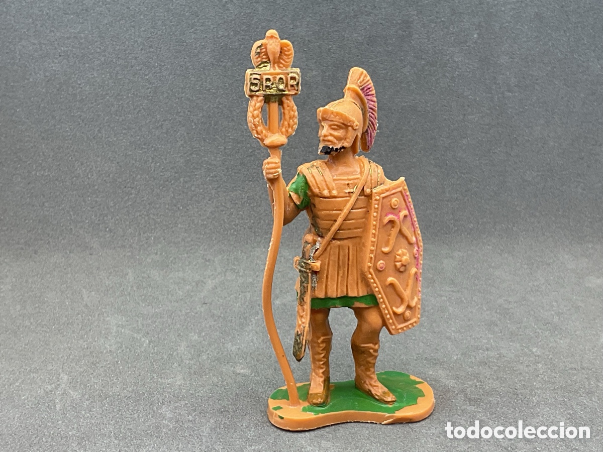 Figuras de goma y PVC: Antigua Figura en Pl&aacute;stico. Serie Legiones Romanas . Fabricadas por Reamsa .