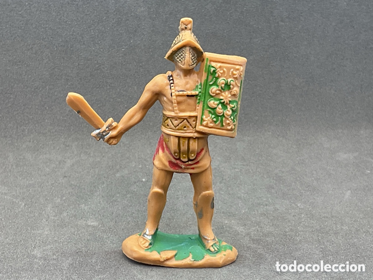 Figuras de goma y PVC: Antigua Figura en Pl&aacute;stico. Serie Gladiadores . Fabricadas por Reamsa .