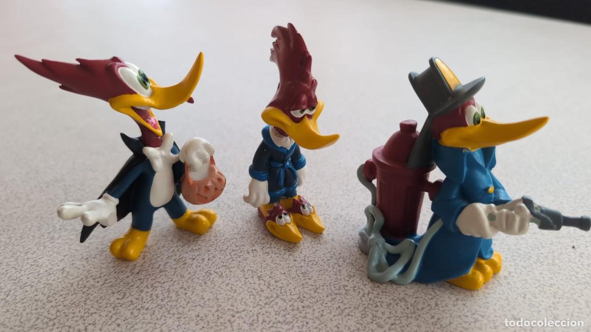 Figuras de goma y PVC: Lote 3 Figuras P&aacute;jaro Loco Woody Woodpecker PVC