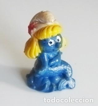 Figuras de goma y PVC: FIGURA PITUFINA SIRENA DE GOMA JUGUETE PERSONAJE SIRENITA MU&Ntilde;ECA -M&Aacute;S FIGURAS D LOS PITUFOS EN VENTA