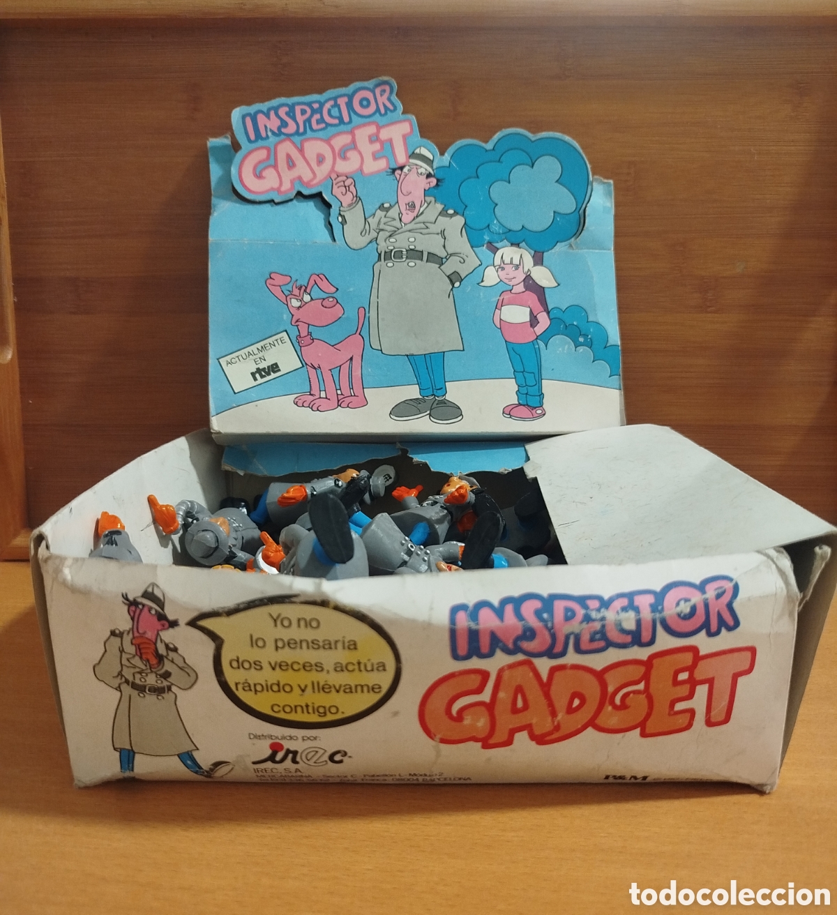 Figuras de goma y PVC: 1983 DISPLAY EXPOSITOR DE TIENDA FIGURAS PVC GOMA INSPECTOR GADGET P&M IREC NO COMICS SPAIN BLISTER