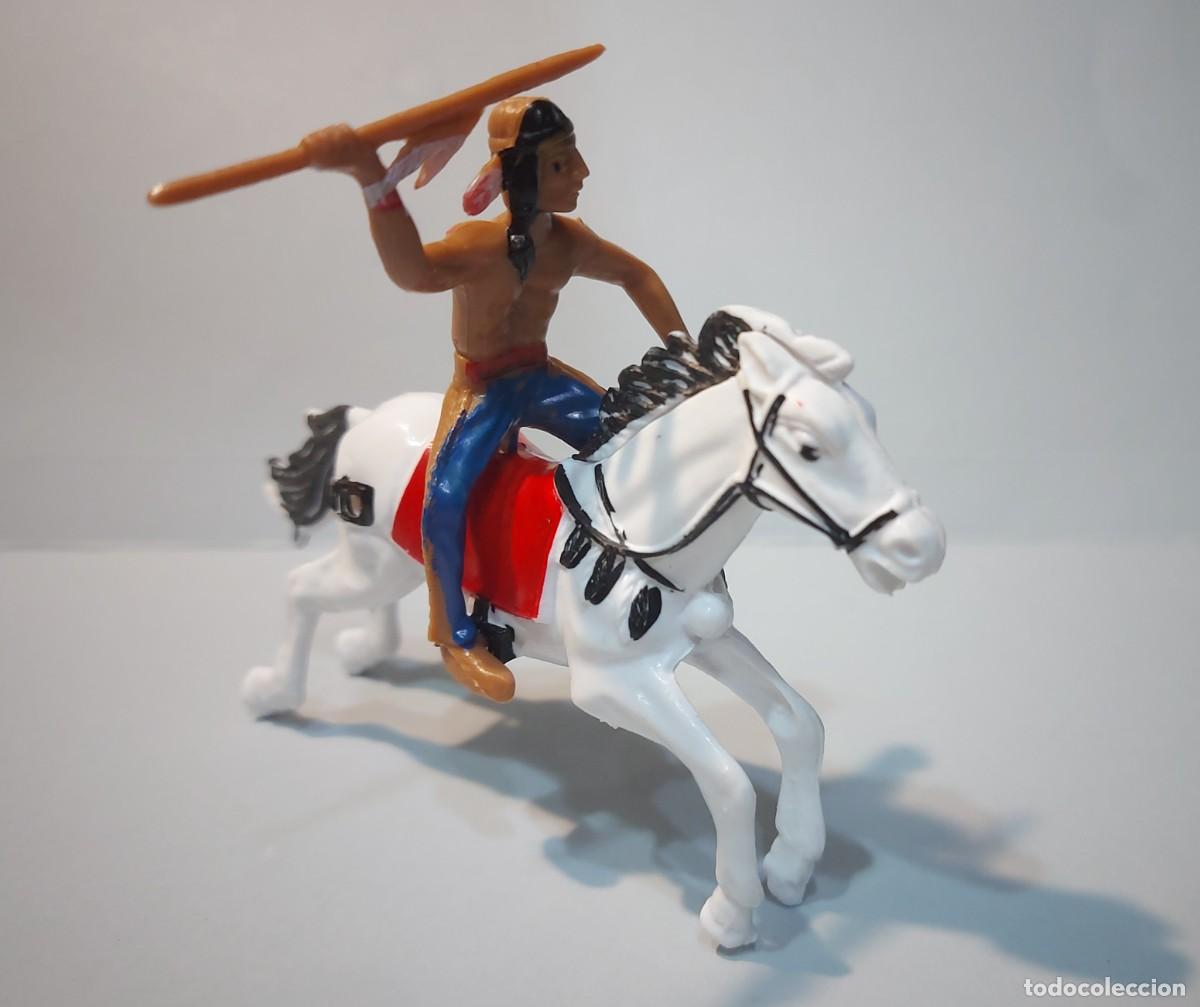 Figuras de goma y PVC: INDIO A CABALLO, ANTIGUA FIGURA DEL OESTE