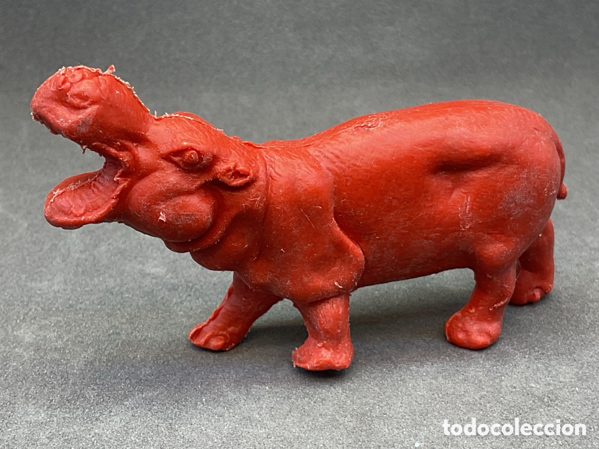 Figuras de goma y PVC: ANTIGUA FIGURA EN PL&Aacute;STICO. HIPOPOTAMO. PROMOCIONAL DEL DETERGENTE PERSAN.