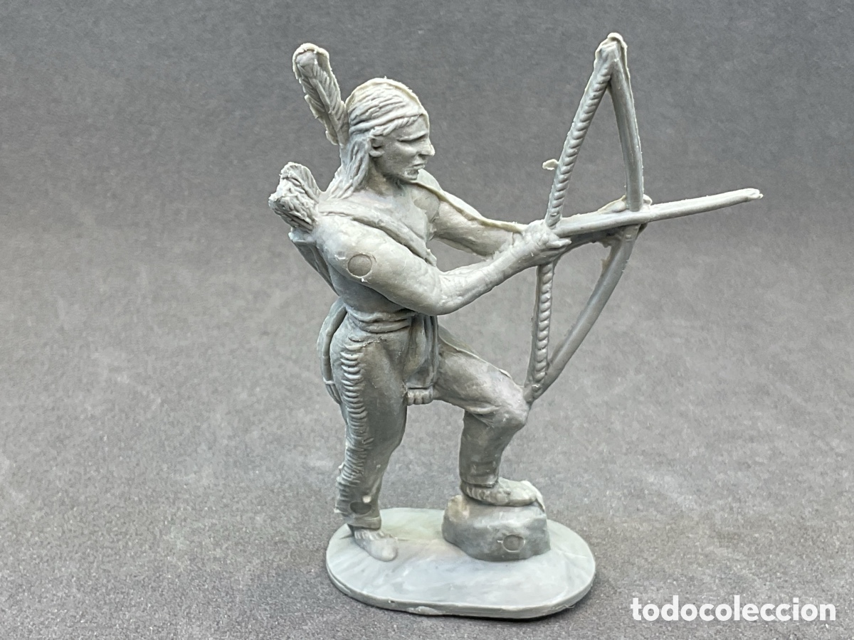 Figuras de goma y PVC: ANTIGUA FIGURA DEL OESTE EN PL&Aacute;STICO. INDIO DE JECSAN.