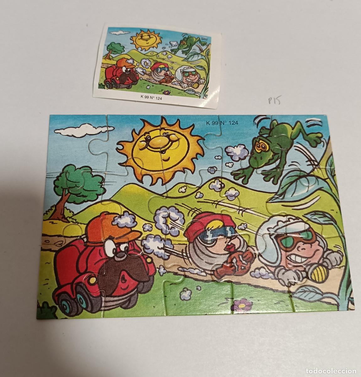 Figuras de goma Kinder: puzzle kinder antiguo puzle rompecabezas k99 124 coches rana 99