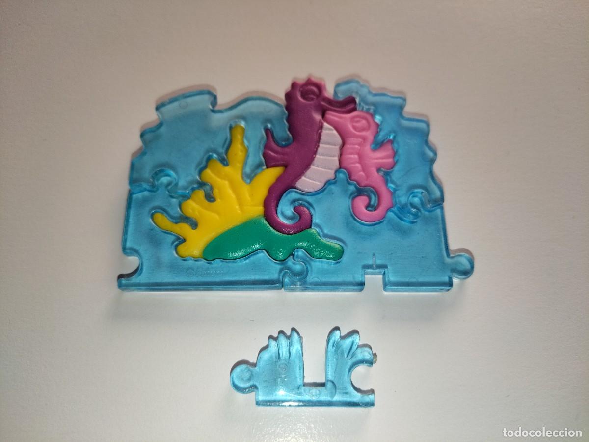 Figuras de goma Kinder: Kinder Ferrero 309E puzzle pl&aacute;stico relieve animales del mar 1993 1 fig sin BPZ