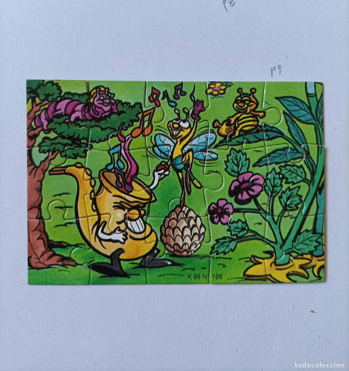 Figuras de goma Kinder: puzzle kinder antiguo puzle rompecabezas k99 99 126 saxofon libelula gusanito gusano