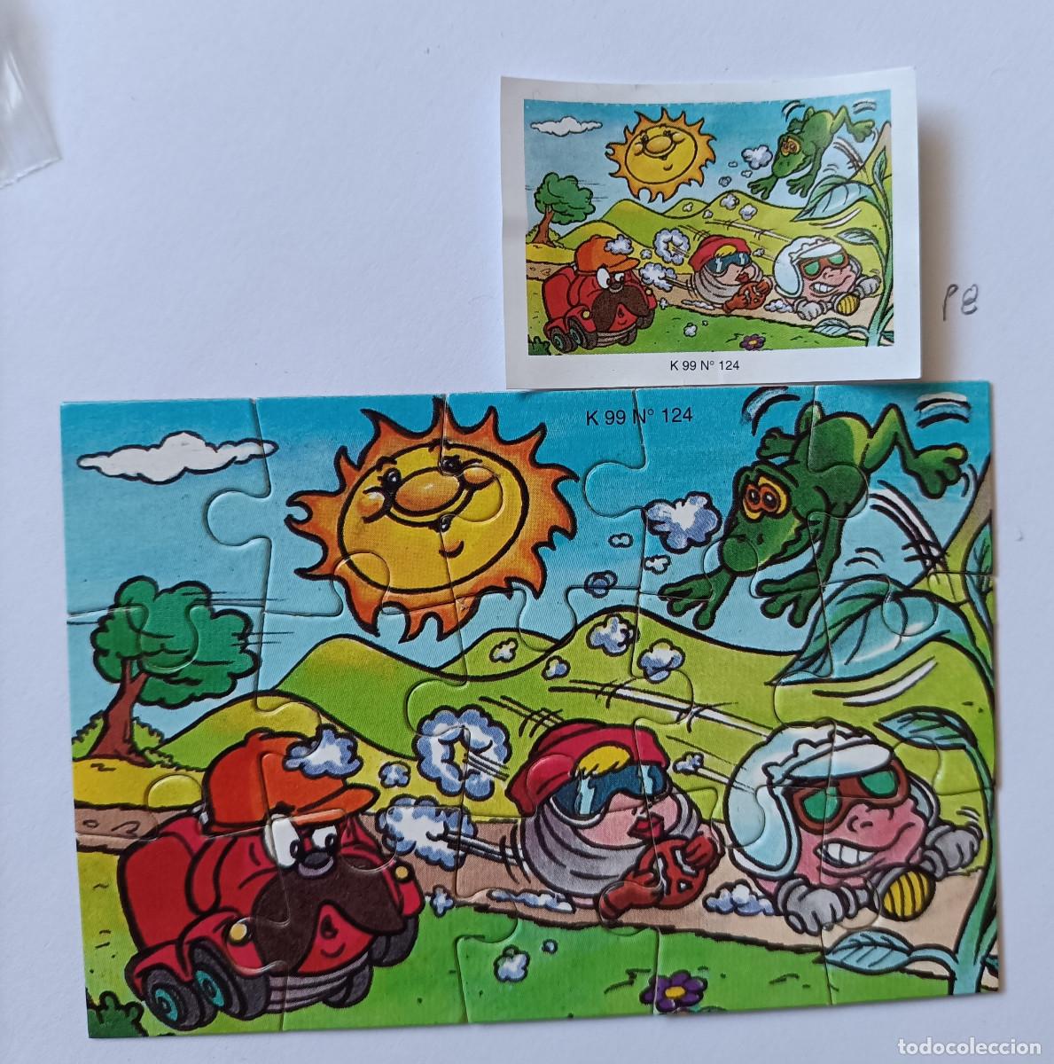 Figuras de goma Kinder: puzzle kinder antiguo puzle rompecabezas k99 124 coches rana