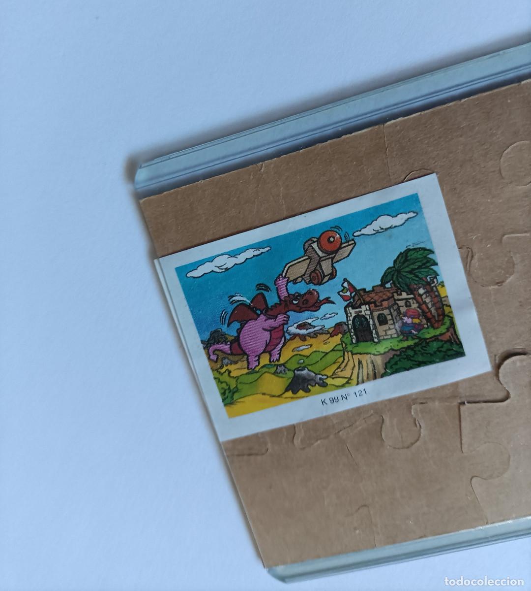 Figuras de goma Kinder: puzzle kinder antiguo puzle rompecabezas k99 99 121 dragon castillo avioneta fortaleza avion funda