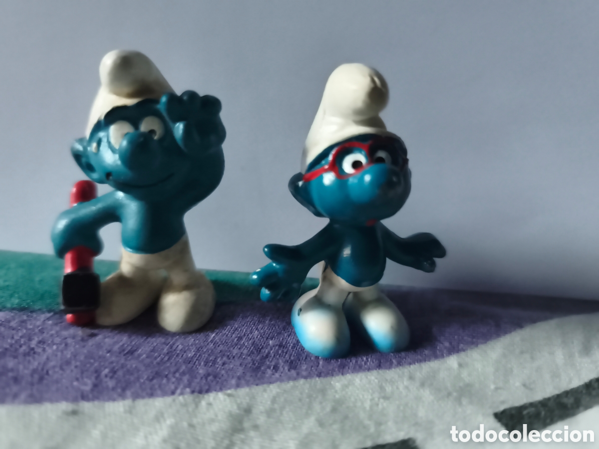 Figuras de goma y PVC: PITUFOS BULLY Y SCHLEICH - Foto 1