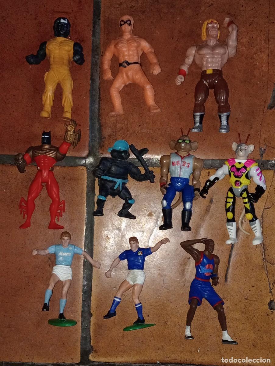 Figuras de goma y PVC: Lote mu&ntilde;ecos vintage
