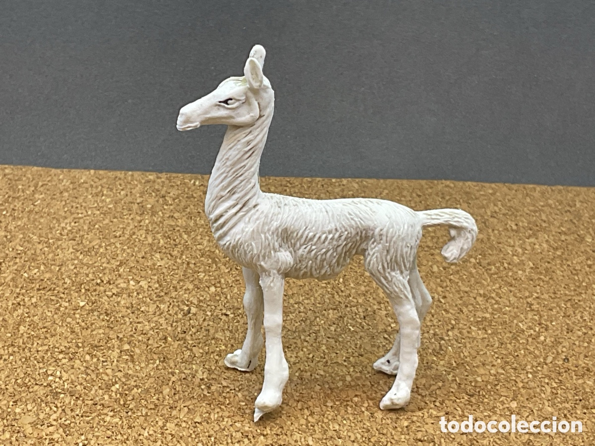 Figurines en Caoutchouc et PVC: ANTIGUA FIGURA EN PL&Aacute;STICO. LLAMA . SERIE ANIMALES DE LA SELVA.