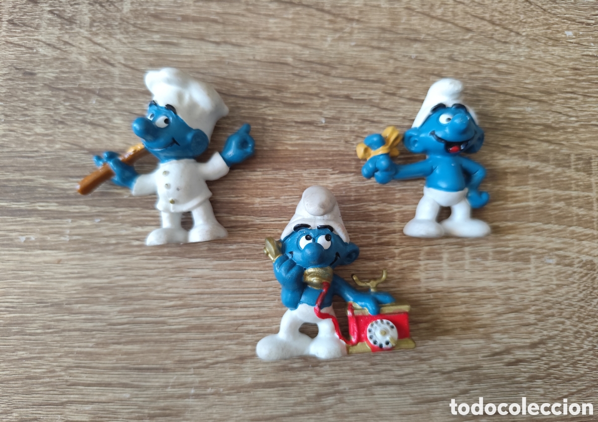 Figuras de goma y PVC: Pitufos Peyo Schleich Pvc antiguos im&aacute;n o colgante precio por cada uno