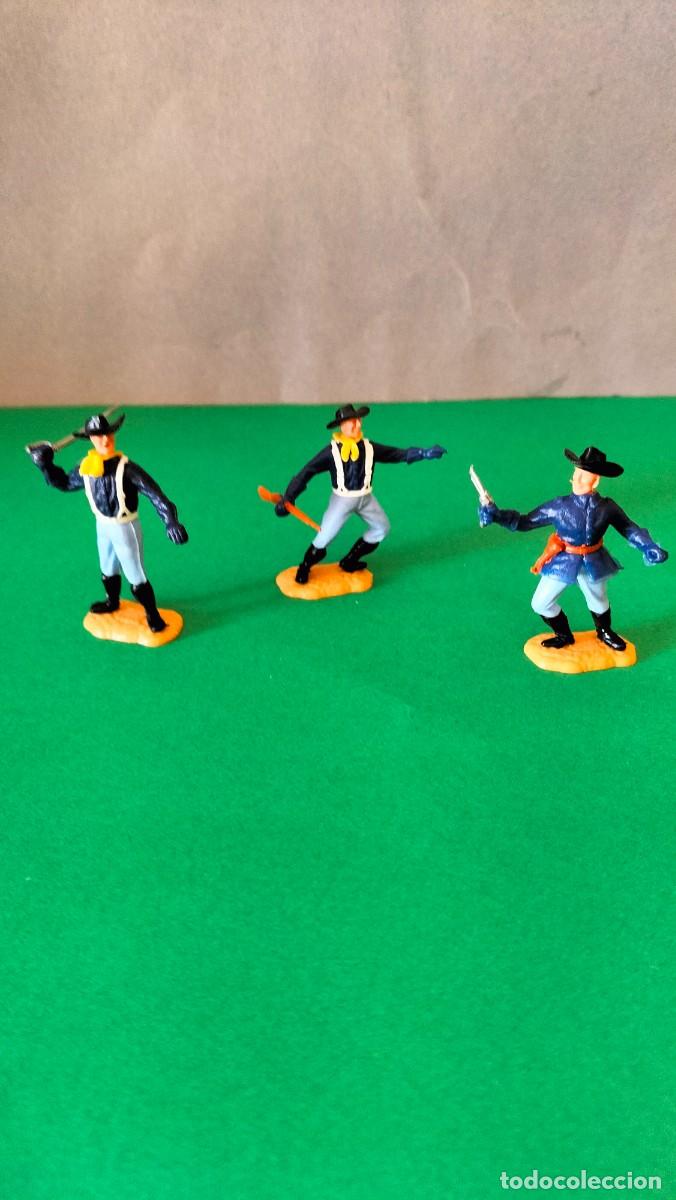 Figuras de goma y PVC: Figuras TIMPO TOYS Anos 70 - OESTE US CAVALLRY - Swoppet Elastolin Plasty. Envio incluido