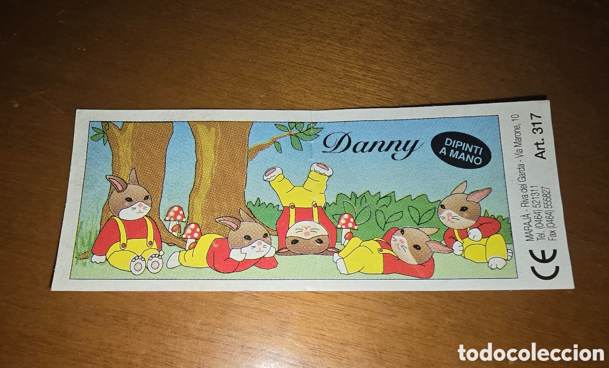 Figuras de goma Kinder: Bpz papel instrucciones Zaini o similar Maraj&aacute; conejos Danny folleto figuras no kinder (bol 2)