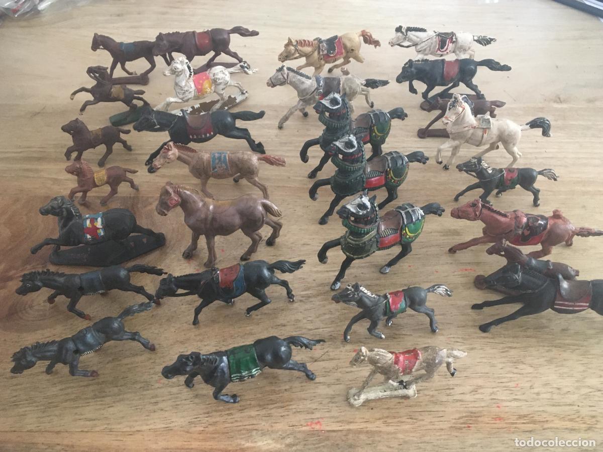 Figuras de goma y PVC: lote caballos variados de goma y plastico reamsa jecsan comansi pech etc