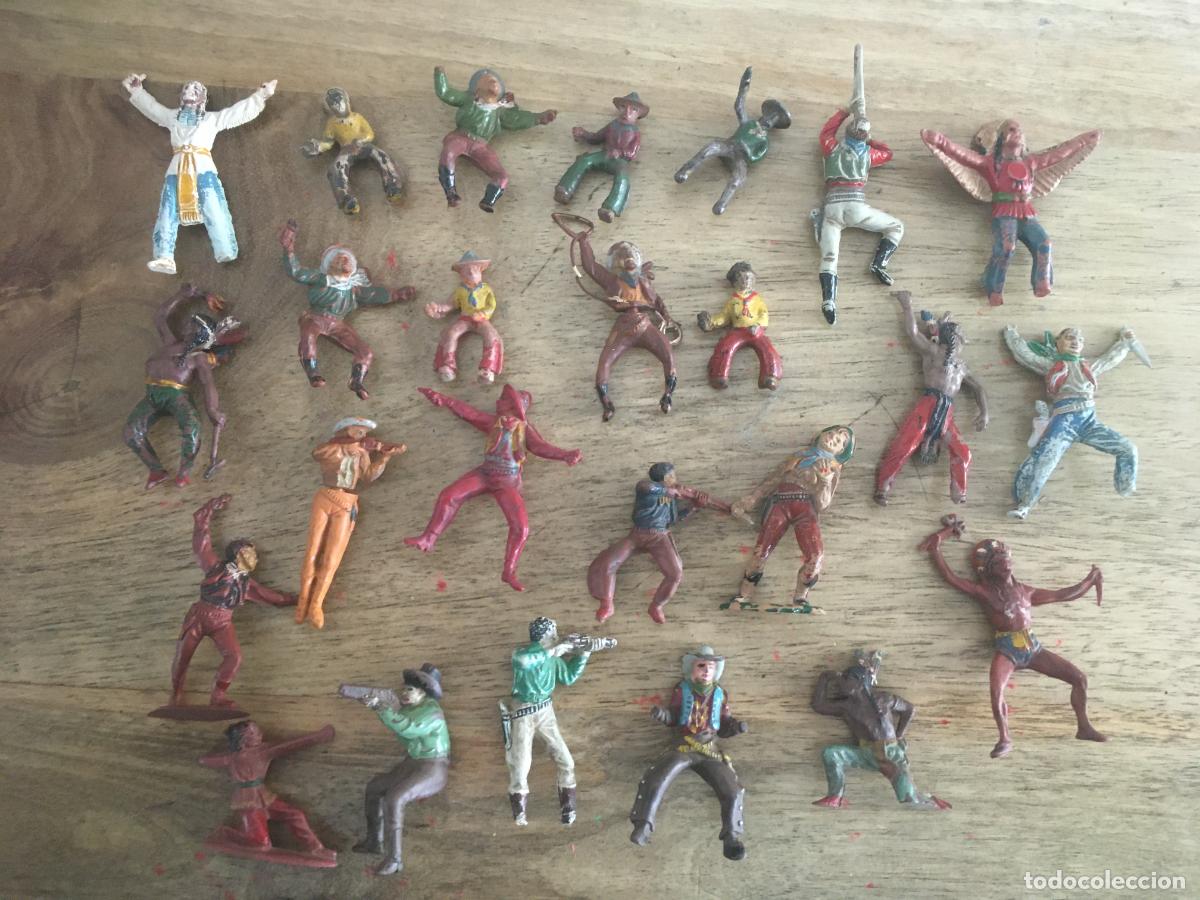 Figuras de goma y PVC: indios vaqueros variados figuras de goma y plastico antiguas reamsa jecsan comansi pech etc