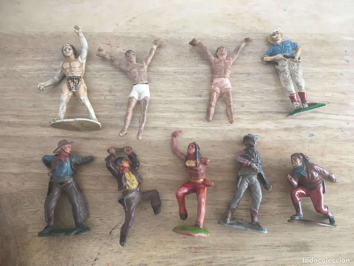 Figuras de goma y PVC: indios vaqueros circo lote figuras originales antiguas reamsa jecsan comansi pech etc
