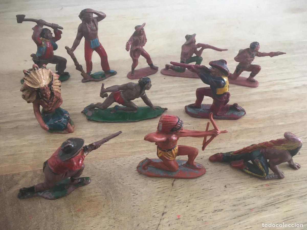 Figuras de goma y PVC: indios vaqueros circo lote figuras originales antiguas reamsa jecsan comansi pech etc