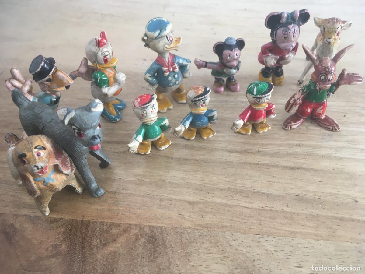 Figuras de goma y PVC: walt disney donald mickey dama vagbundo etc pech etc lote figuras de goma originales antiguas