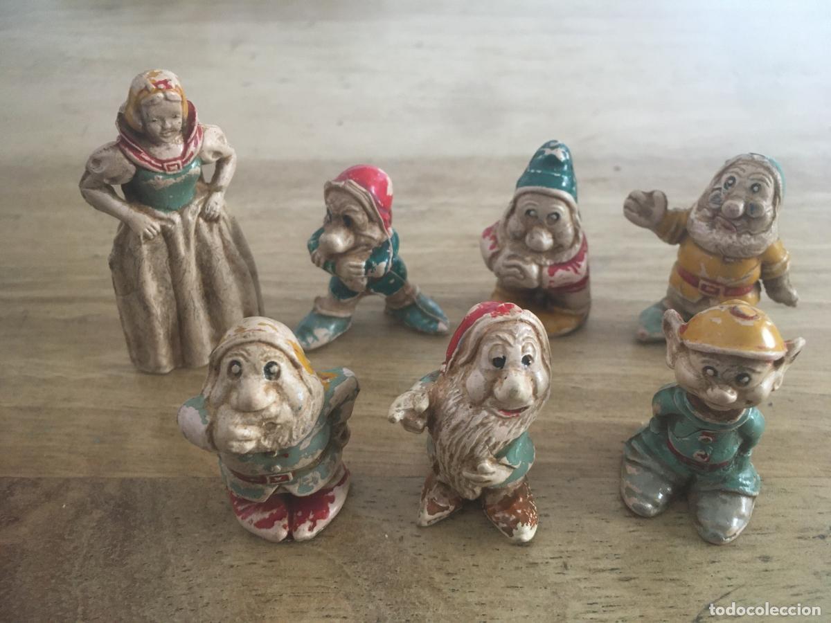 Figuras de goma y PVC: blancanieves y los siete enanitos pech lote figuras de goma originales antiguas reamsa jecsan etc