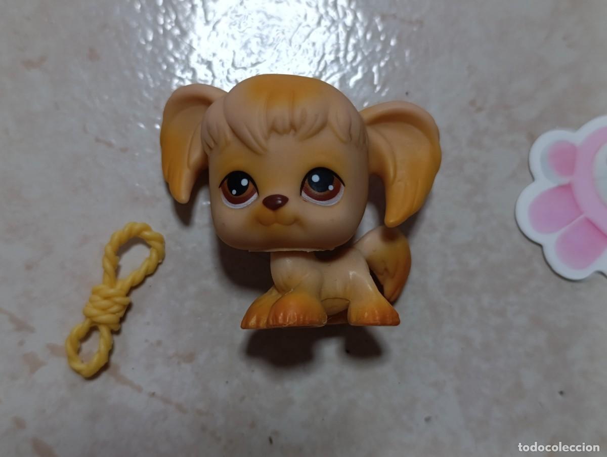 Figuras de goma y PVC: Littlest Pet Shop LPS #26 Spaniel V1 G2 Hasbro im&aacute;n rosa