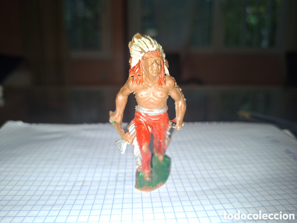 Figuras de goma y PVC: Figura de jefe Indio.