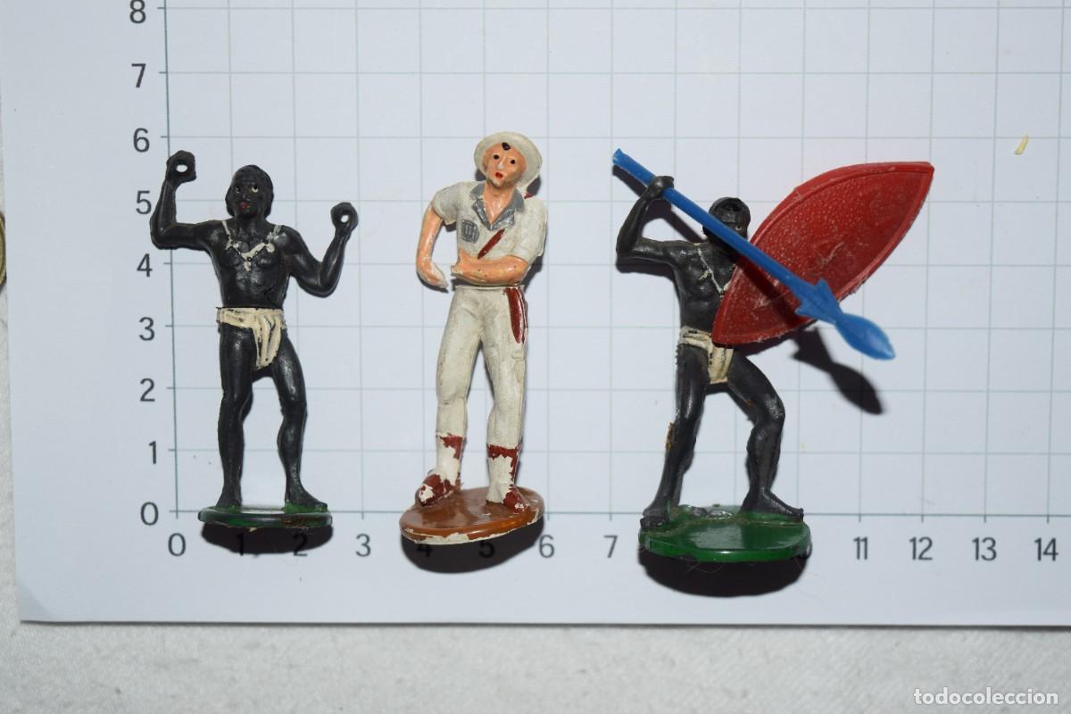 Rubber and PVC Figures: Antiguo, originales, 3 figuras de goma - Safari Africa - De GAMA - A&ntilde;os 50/60 &iexcl;Mira fotos/detalles!