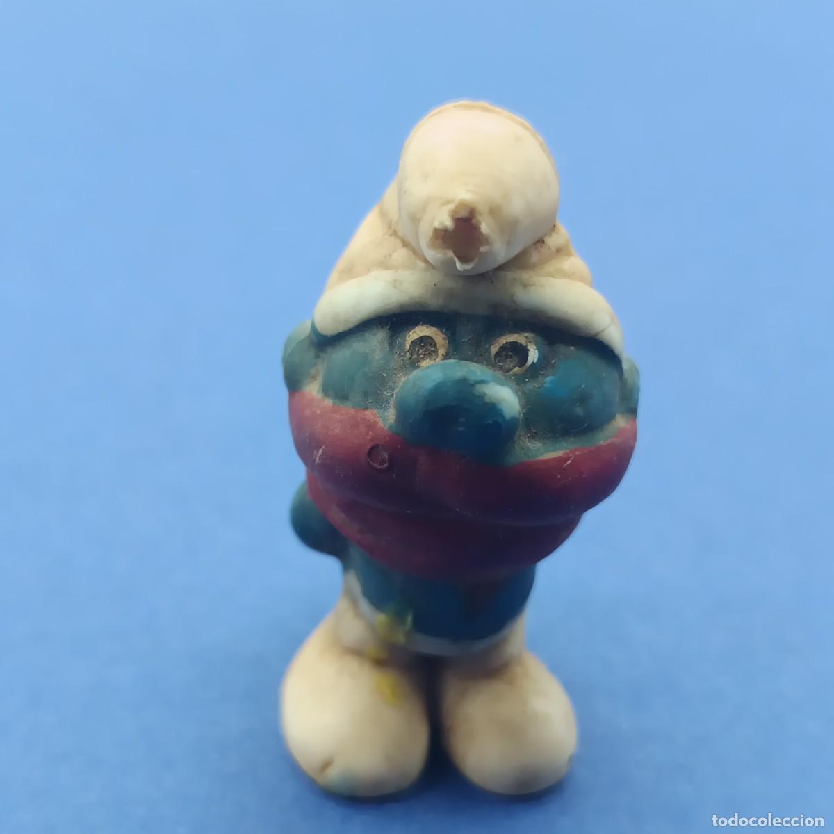 Figuras de goma y PVC: Figura Pitufo (Smurf) de pl&aacute;stico