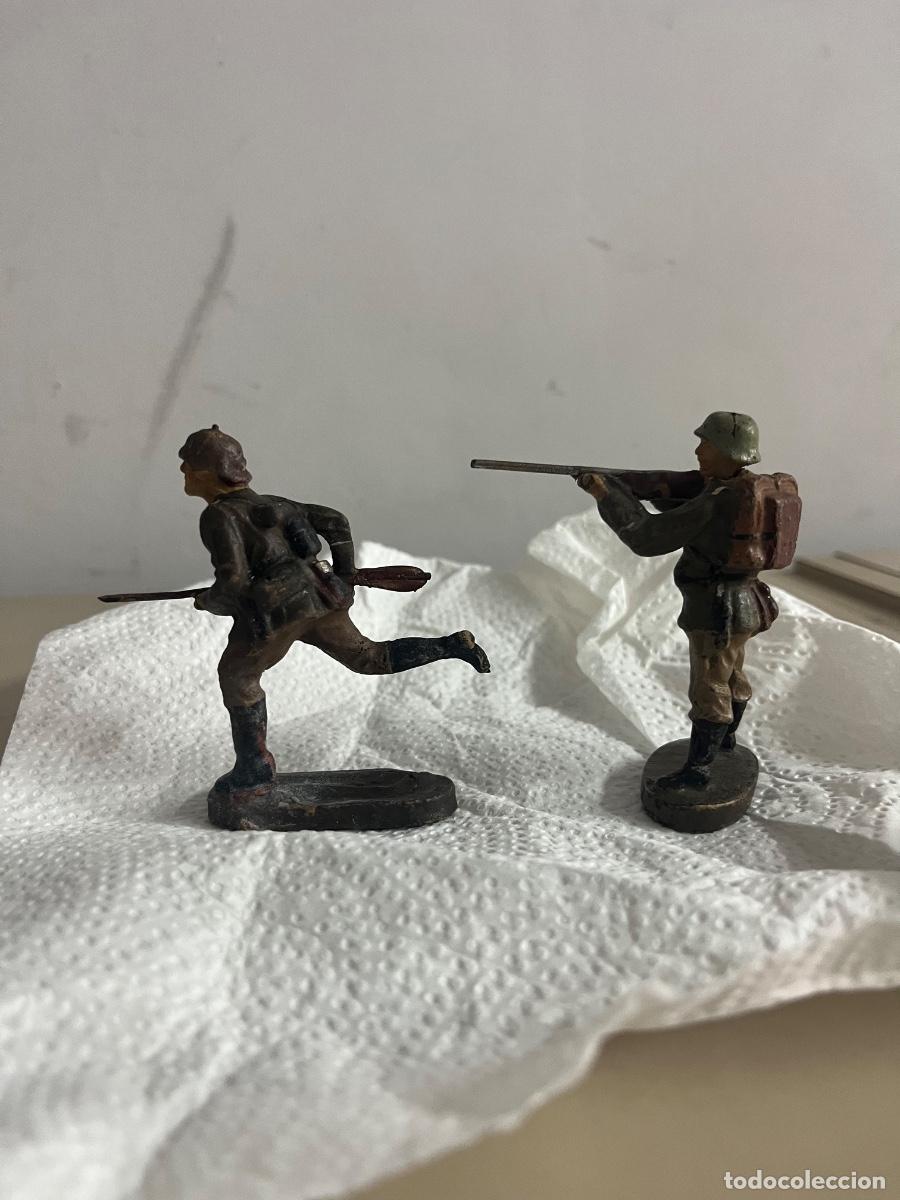 Figuras de goma y PVC: 7 cm Elastolin Lineol similar masa de composicion. Guerra civil un general Francisco Franco