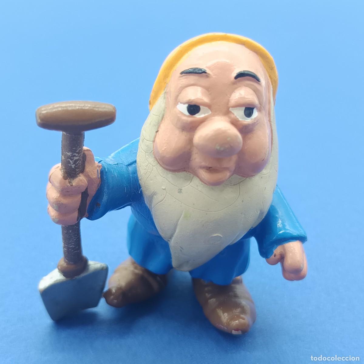 Figuras de goma y PVC: Figura de enano o gnomo con abrigo azul