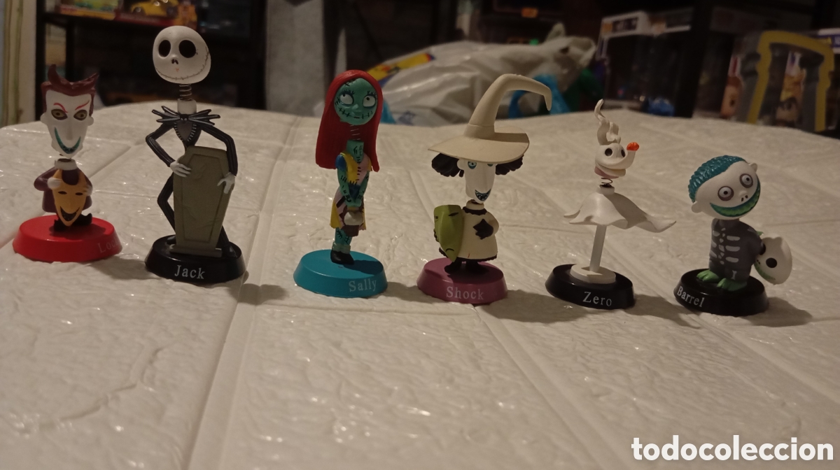 Figuras de goma y PVC: Lote 6 Figuras Pesadilla Antes Navidad