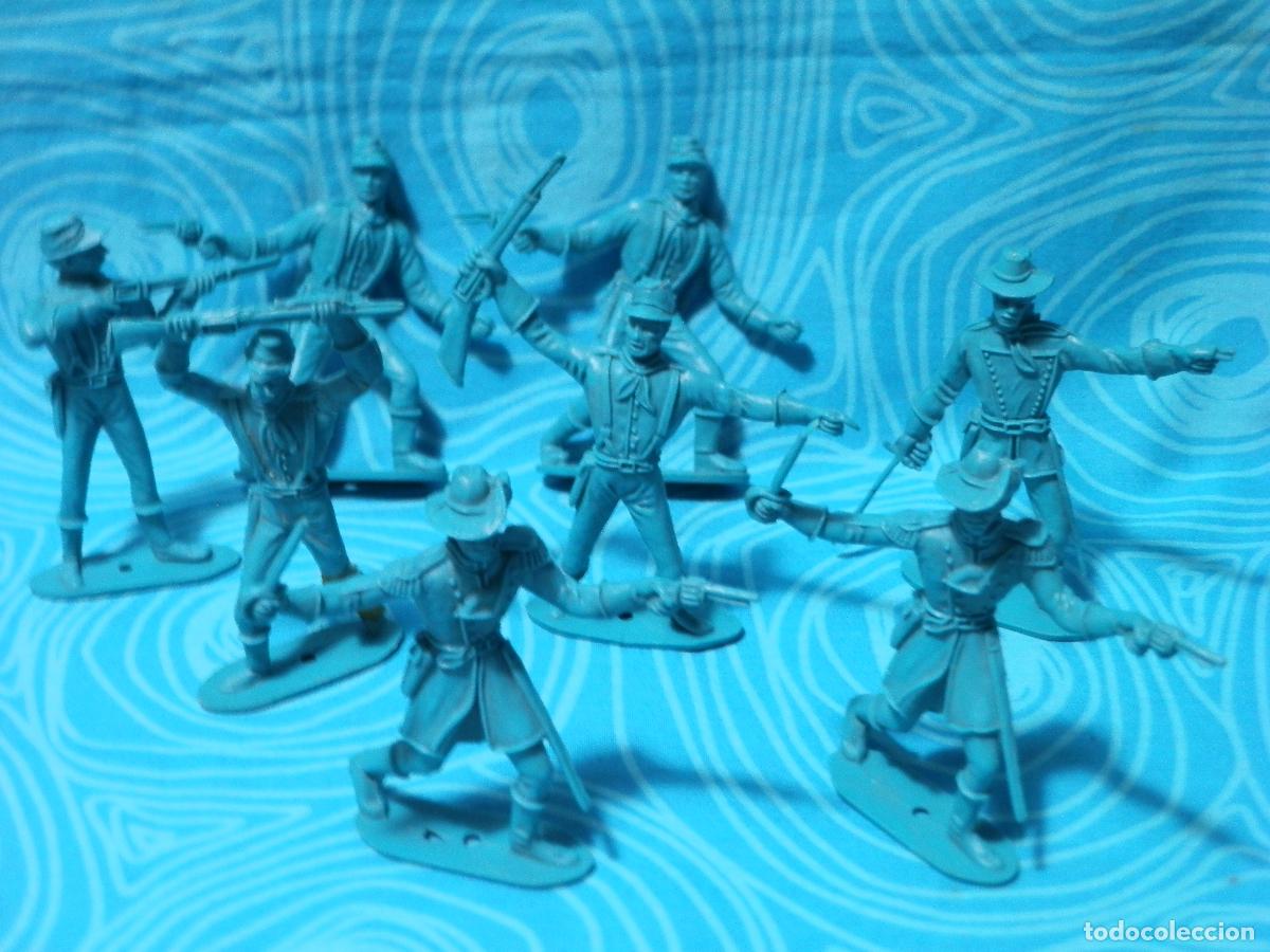 Figuras de goma y PVC: COMANSI, LOTE 8 SOLDADOS AZULES