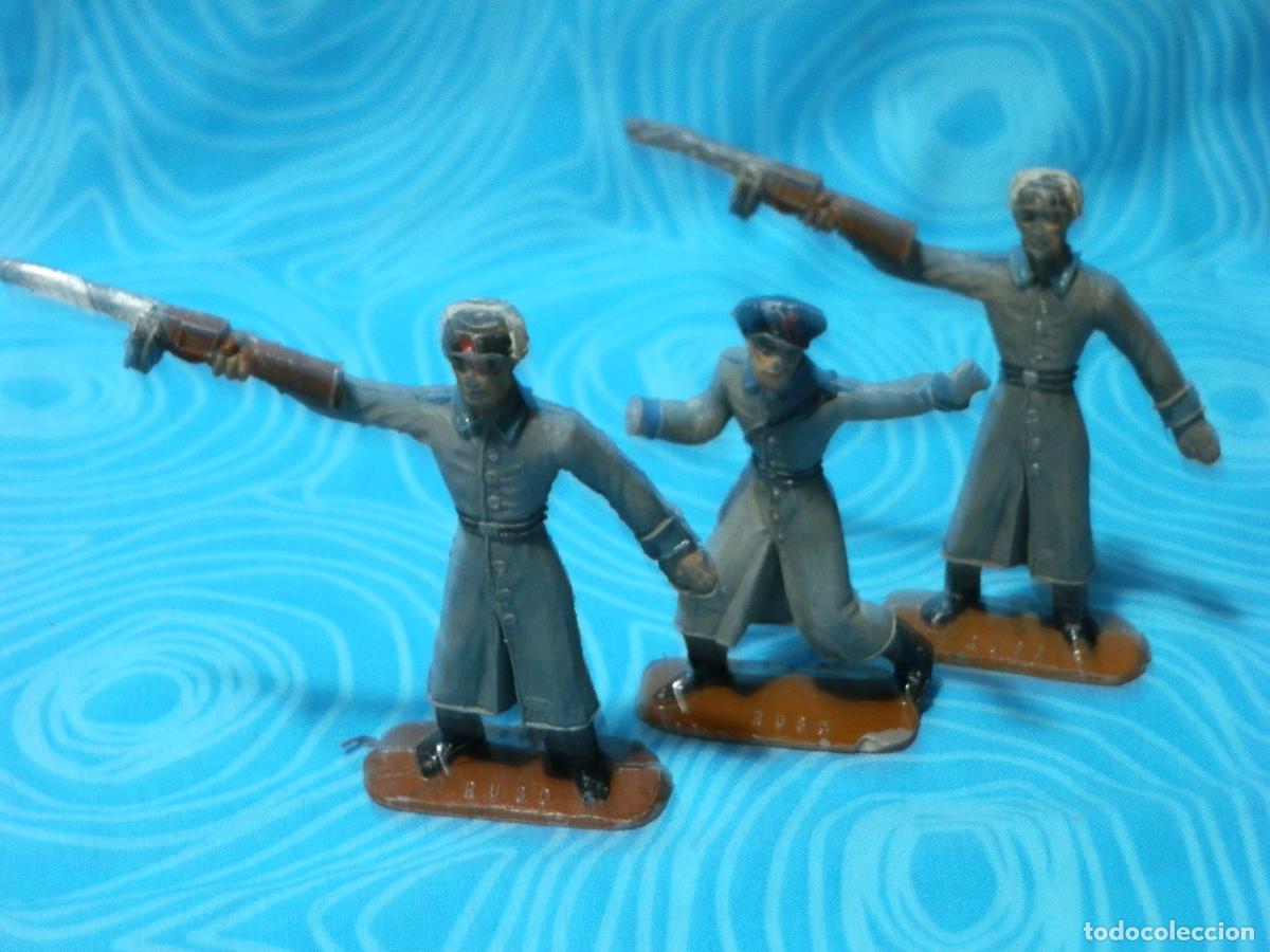 Figuras de goma y PVC: COMANSI, LOTE 3 SOLDADOS EJERCITO RUSO