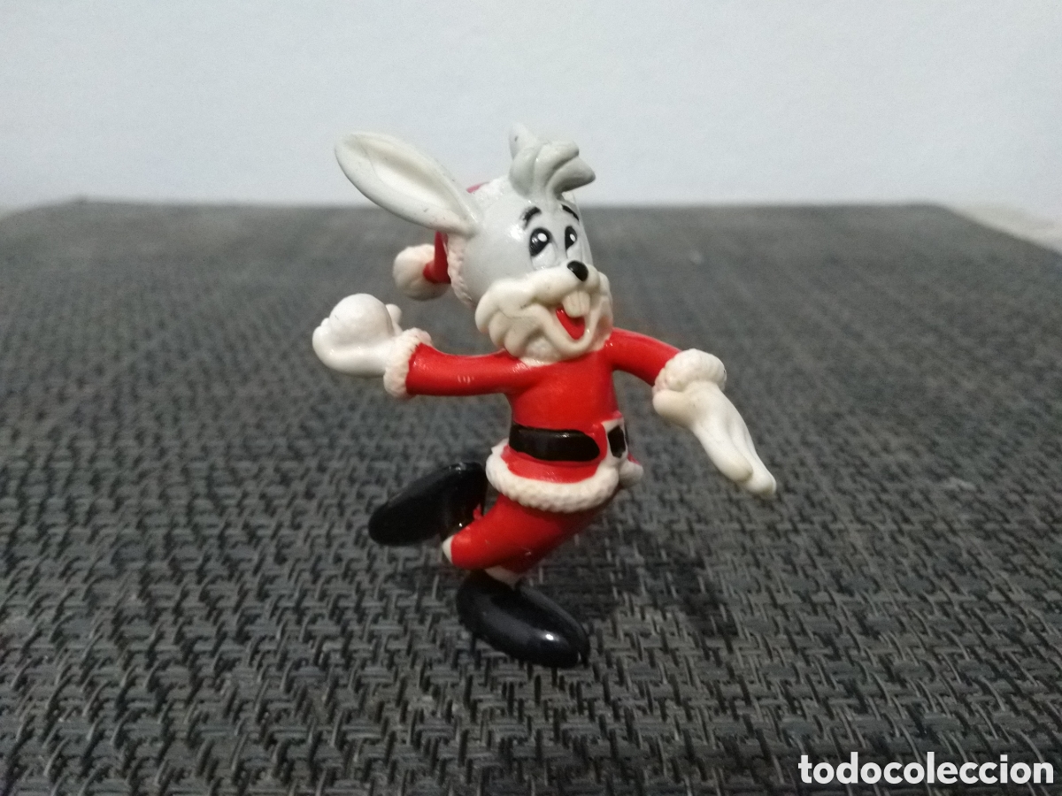 Figuras de goma y PVC: FIGURA PVC CONEJO QUICK PROMOCIONALES NAVIDAD PAPA NOEL BOLA DE NIEVE