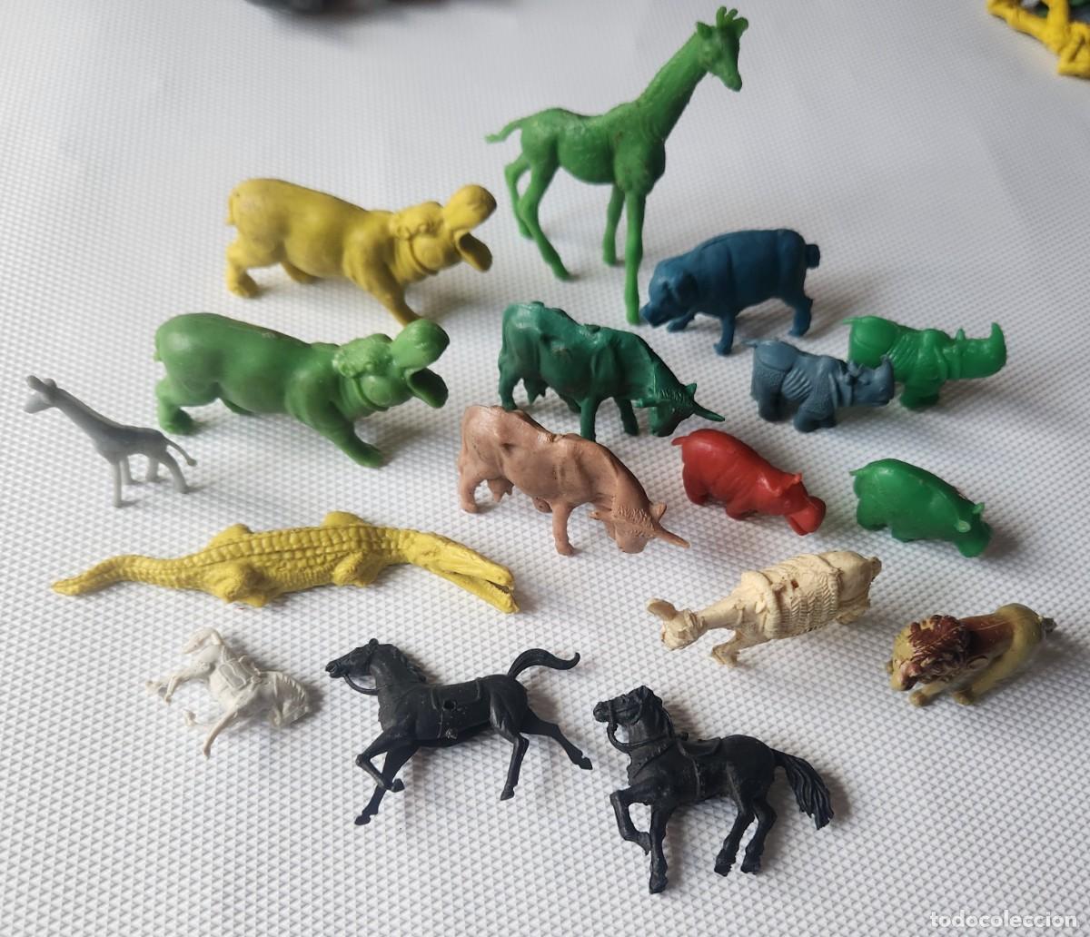Figuras de goma y PVC: lote de ANIMALES DE PLASTICO figuras de KIOSKO antiguos ZOOL&Oacute;GICO - JUNGLA - SELVA