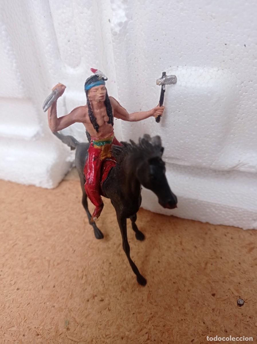 Figuras de goma y PVC: Indio con caballo de jecsan - Foto 2